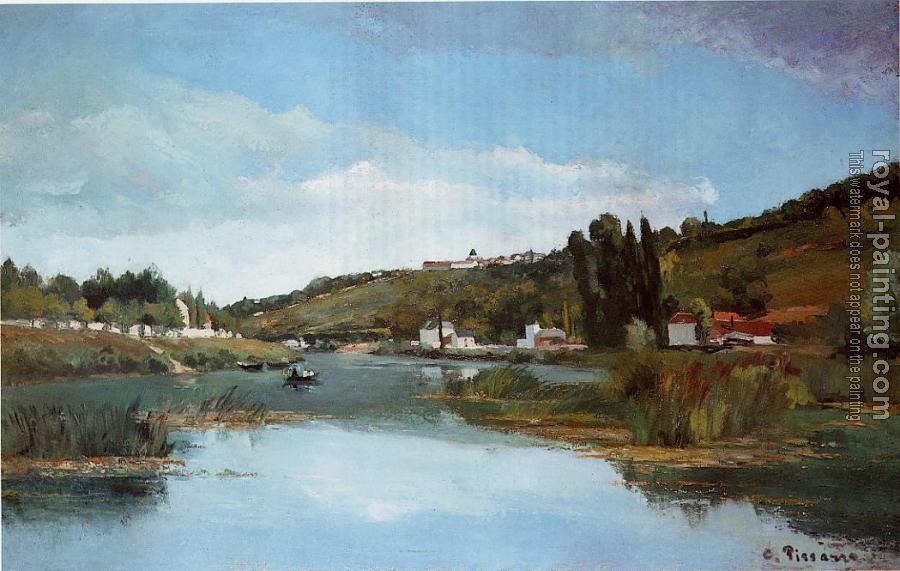 Camille Pissarro : The Banks of the Marne at Chennevieres